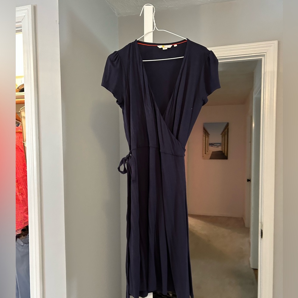 navy wrap dress